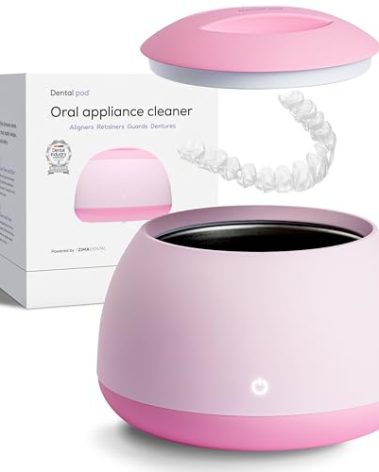 Zima Dental Pod: Ultrasonic Retainer Cleaner. The Original Retainer Cleaner Machine, Aligner Cleaner, Nightguard Cleaner, Mouthguard Cleaner, Denture Cleaner. Ultrasonic Cleaner For Oral Dental Care