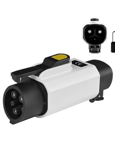 EVHIKING NACS to J1772 Adapter for NACS Charger (Only to J1772), Converter Up to 50Amp 240V AC with Combination Lock-Press-Safety-Lock, One-Click Power Off ，Temperature Control