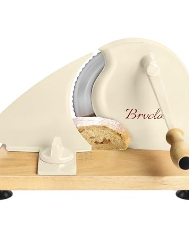 Manual Bread Slicer for Homemade Sourdough Bread, Adjustable Thickness&Evenly Slicing, Hand Crank Bread Slicer with Scale Line and Suction Cup, Serrated Blade Design, Patent:USD105861