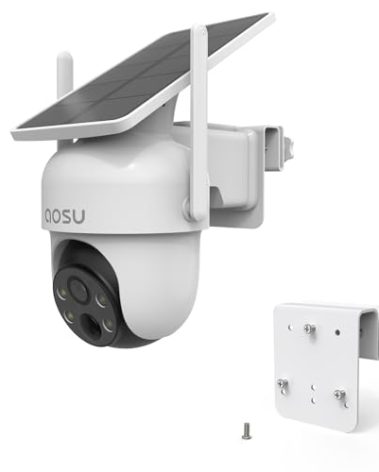 VOMENC Gutter Mount for AOSU Solar Security Cameras Outdoor Wireless(SolarCam D1 Classic) and ANSQUE Security Cameras Wireless Outdoor (GU01/SA01)（1pack,White）