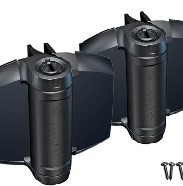 D&D Technologies TCHD1L2S3BTS TruClose Heavy Duty Gate Hinges, for Self Closing Metal, Wood, or Vinyl Gates up to 154 Pounds, with Alignment Legs, for Square Gate Frame and Post, Black, 2 Count