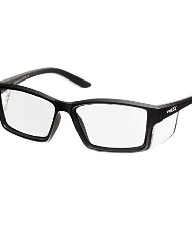 voltX 'VISION' Safety Readers, Full Lens Magnified Reading Safety Glasses (+1.0 Dioptre, Clear lens) ANSI Z87.1+ & CE EN166F- Anti fog coated UV400 lens