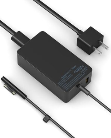 65W Surface Pro Laptop Charger-for Microsoft Surface Pro Charger Windows Surface Laptop 6,5,4,3,2,1,for Microsoft Surface Pro10,9,8,7+,7,6,5,4,3,X,Surface Book3,2,1,Surface Go Tablet,Support 44W, 10FT