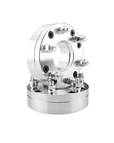 5x5 to 6x5.5 Wheel Adapters, 2 Inch 5x127 to 6x139.7 Wheel Adapters 78.1mm Center Bore with M14x1.5 Studs, Chrome