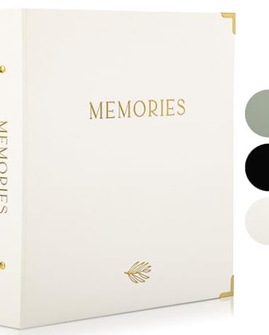 Beautiful Linen Photo Album For 4x6 Photos - Safely Holds Up To 500 Pictures of Unique Memories - The Perfect Large Photo Book To Store All Pictures of Treasured Family, Baby or Wedding Moments