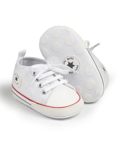 Tutoo Unisex Baby Boys Girls Star Sneaker Soft Anti-Slip Sole Newborn Infant First Walkers Cotton Shoes