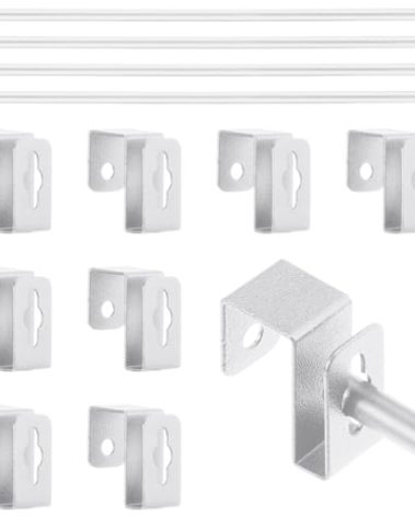 Trandraft 4 Set 12 Pcs Silver Metal Hanging File Bracket Clips 8 Hanging Rail Clip 4 File Cabinet Rails Fits 1/2 Drawer Side Document Folder Frame Document Hangers for Cabinets Storage