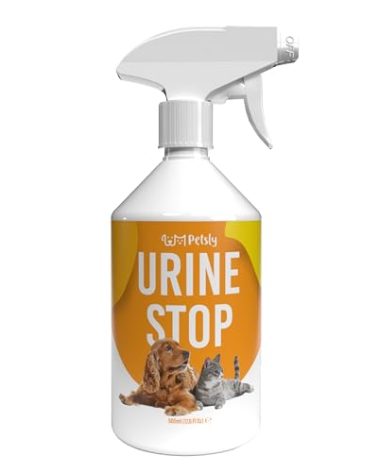 Petsly Anti Cat & Dog Urine Spray - 17 Fl Oz - No More Marking Spray for Dogs & Cats - Non-Staining Potty Training Spray for Dogs & Cats - Effective Don't Pee Here Spray for Dogs - Made in Germany