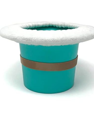 Top Hat Potty for Newborn Infant Potty Training | Elimination Communication | Includes 100% Cotton Undyed Fleece Cozy | Anti-Slip Rubber Band | for EC Baby Potty Training (Turquoise)