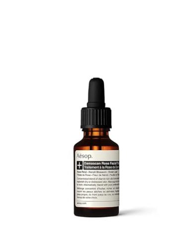 Aesop Damascan Rose Facial Treatment Oil | Hydrating Face Oil with Rose Petal, Neroli Blossom & Violet Leaf | Nourishing Vitamins & Fatty Acids for Dry, Distressed Skin | 0.8 fl oz