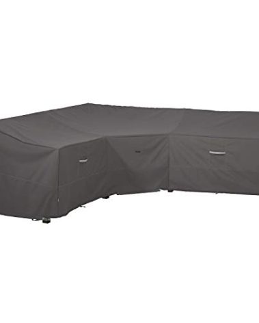 Classic Accessories Ravenna Water-Resistant 100 Inch Patio V-Shaped Sectional Lounge Set Cover, Patio Furniture Covers