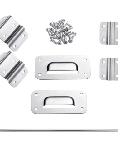 Leriton 1 Set Table Hinge Bracket Kit Removable Metal Table Bracket Multi-use Hardware Accessory RV Dinette Table RV Table Base Mount Lifetime Table Parts for Room Picnic Table Installation Use