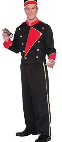 Rubies Men's Vintage Hollywood Movie Usher Adult Sized Costume, Black/Red, Standard US for Themed Parties and Halloween