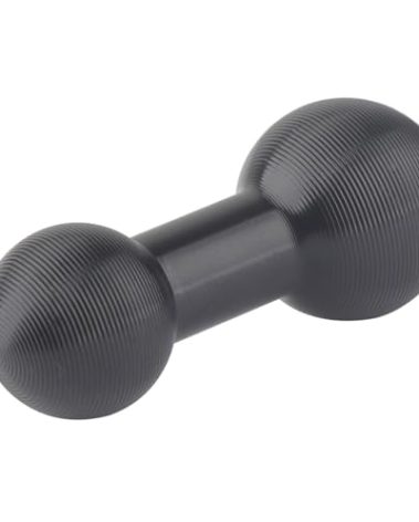 Rigdance Aluminum 20mm Ball to 17mm Ball Adapter Extension Connector, for Garmin and Other GPS Devices with 17mm Ball Connections, Compatible with Bulletpoint Dash Mount Arm, black