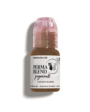 Perma Blend - Harvest Blonde - Microblading Ink for Permanent Eyeliner - Professional Tattoo Ink - Blonde Tattoo Ink Makeup - Vegan (0.5 oz)