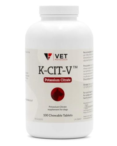 K-CIT-V Potassium Citrate Chewable Tablets for Dogs - 100 ct.