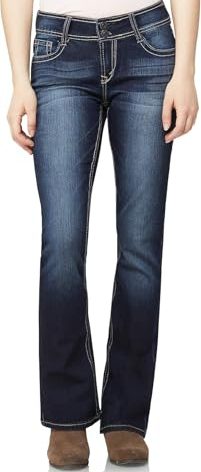 WallFlower Women's InstaStretch Luscious Curvy Bootcut Jeans, Betsy Legacy, 11 Short