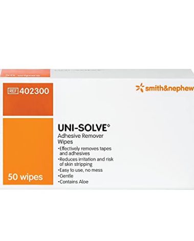 Uni Solve 402300 Adhesive Remover Wipe, Pack of 50