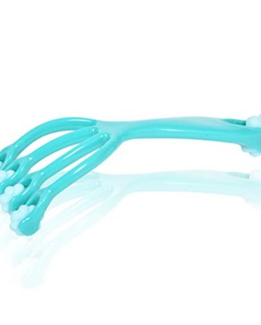 BioSwiss Claw Massage Roller, Handheld Muscle Massager with 5 Rotating Heads for Back, Legs, and Shoulder