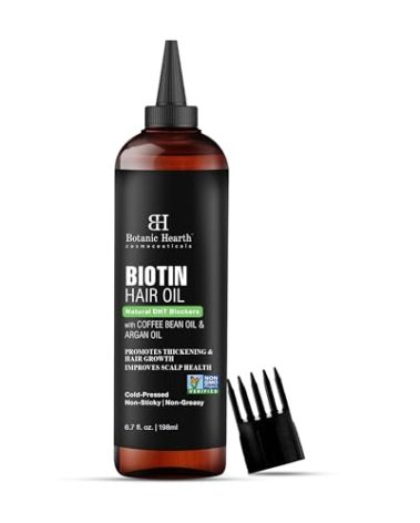 Botanic Hearth Biotin Oil For Hair Growth (6.7 fl oz)| Nourishing And Strengthening Hair Treatment For Thicker, Healthier|Looking Hair | Paraben Free | Suitable For All Hair Types