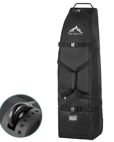 Himal Outdoors Soft-Sided Golf Travel Bag with Wheels- Heavy Duty 600D Polyester Oxford Wear-Resistant, Excellent Zipper Universal Size