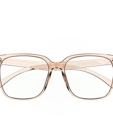 DTIUGUTAE Blue Light Blocking Glasses for Women Men Anti Glare Reduce Eyeglasses Computer Oversized(Orange)