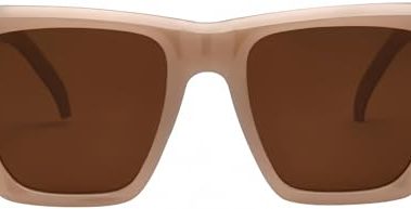 I-SEA Women's Ava Oversized Cat Eye Sunglasses | 100% UV Protection | Hydrophobic Coating | Polarized Lenses | Stylish Shades for Women - Oatmeal Frame, Brown Polarized