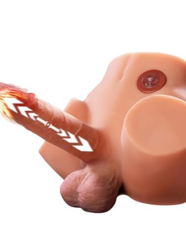 Male Sex Doll with Realistic Thrusting Dildo, Adult Torso Sex Doll with 6in Vibrating Dildo for Women G-spot Anal Stimulation, Unisex Masturbator with Big Ass Tight Anal Sex Toy for Gay Couple