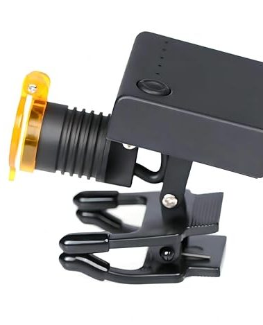 ALKITA 3W LED Headlight Lamp Clip-on Type with Filter for Binocular Loupe Black Metal Clip