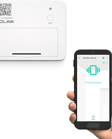 YoLink LoRa Smart Vibration Sensor; Smart Shock, Glass Break, Tamper, Movement Detector, Generator Running, Email/SMS/Push Alerts, 1/4 Mile Open Air Range, Alexa, Hub is not Included