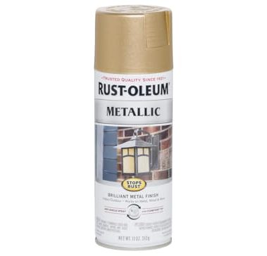 Rust-Oleum 286524 Stops Rust Metallic Spray Paint, Warm Gold,11 Ounce (Pack of 1)