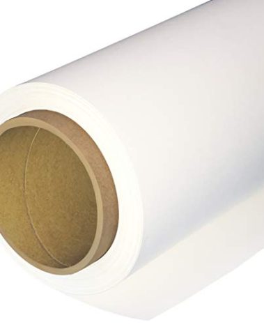 HUAMEIZOOM Seamless Photography Background Paper Roll, White Photo Paper Backdrop for Photography, Video and Streaming (53''x16 'Artic White)