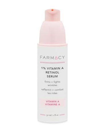Farmacy Retinol Serum for Face - 1% Vitamin A Anti Aging - Resurfacing Wrinkle Formulated with Encapsulated Retinol + Ceramide NP to Prevent Moisture Loss + Replenish Skin Barrier (30ml)