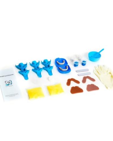 DENTUREWAY DIY Denture Kit with Impression(2 Sets of False Teeth),Do-It-Yourself Denture Solution,DIY Partial Denture kit, DIY Denture (Nature)