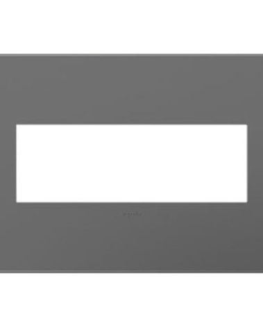 Legrand adorne 3-Gang Wall Plate Magnesium | 4 Pack Wall Plate, AWP3GMG4-4PK