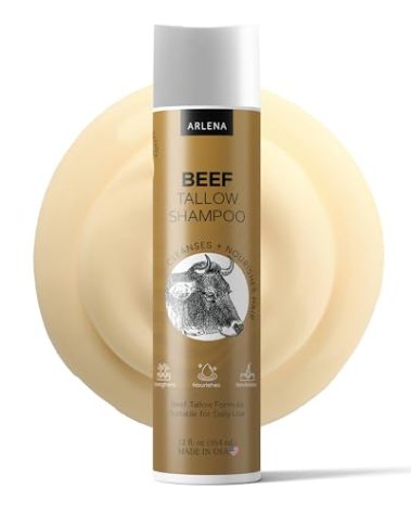 ARLENA Beef Tallow Shampoo – Natural Tallow Shampoo for Hair Nourishment & Strength – Revitalizing Cleanser for Men & Women – 12 fl oz