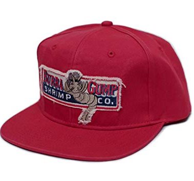 Bubba Gump Shrimp Co. Unisex-Adult One Size Embroidered Distressed Cap Red