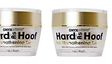 Onyx Professional 2 Pack Hard As Hoof Nail Strengthening Cream with Coconut Scent Nail Strengthener and Nail Growth Cream, 1 Ounce (Pack of 2)