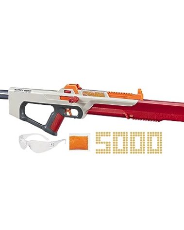 Nerf Pro Gelfire Ghost Bolt Action Blaster, Removable Boost Barrel, 5000 Gel Rounds, 100 Round Integrated Hopper, Eyewear, Ages 14 & Up