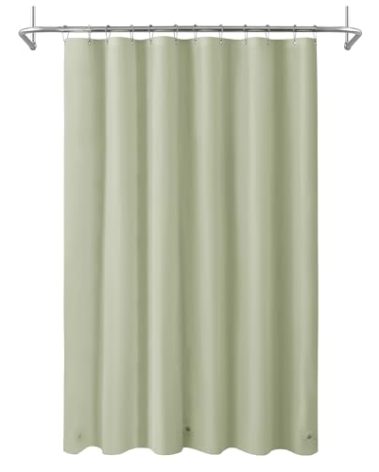 Mrs Awesome Sage Shower Curtain Liner with 3 Magnets, 72x72 Premium Flexible Sturdy Plastic Shower Curtain for Bathroom Lightweight & Waterproof, Desert Sage