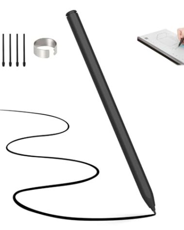 Luntak EMR Stylus with Eraser,Remarkable 2 Pen with Pencil Clip and 5 Tips 4096 Pressure Sensitivity & Palm Rejection & Tilt Remarkable Pencil for Kindle Scribe/Galaxy Tab & Book/Remarkable 1&2/Boox
