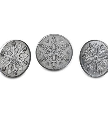 Nordic Ware Snowflake Cookie Stamps, 3-inch rounds, Silver