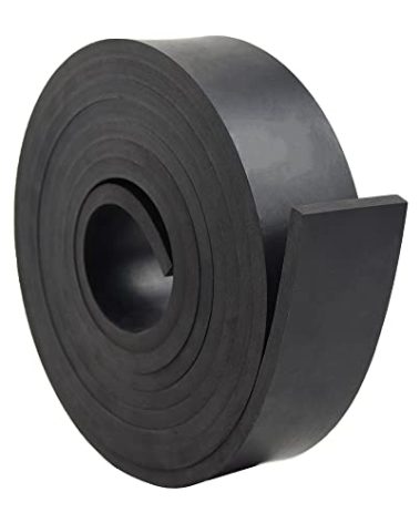 DEVNOL Neoprene Rubber Strip 1/4 (.250)" Thick X 2" Wide X 10'Long Grade 65A for Gasket, Surface Protection, Sealing