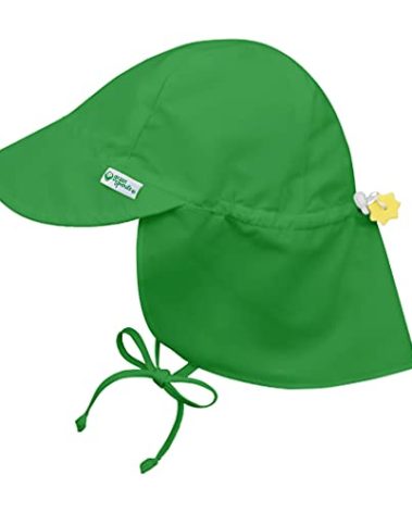 green sprouts Baby Girls Flap Sun Protection Hat, Green, 0-6 Months