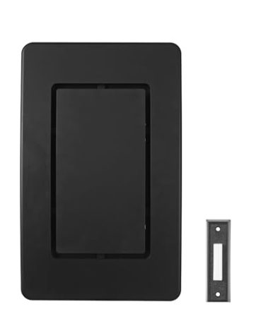 Heath Zenith Wired Mechanical Doorbell Chime Kit, Black, Plastic, Lighted, 2 Melodies, Home Improvement, Porch, Outdoor, House