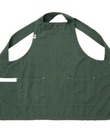hedley & bennett Professional Cross-Back Smock - 7oz Cotton-Linen Kitchen Apron with Large Pockets - Unisex Chef Workwear for Cooking & Grilling - Broccolini Green