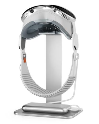 UPERGO Dock Stand for Apple Vision Pro, VR Headset Display Stand with Battery Holder