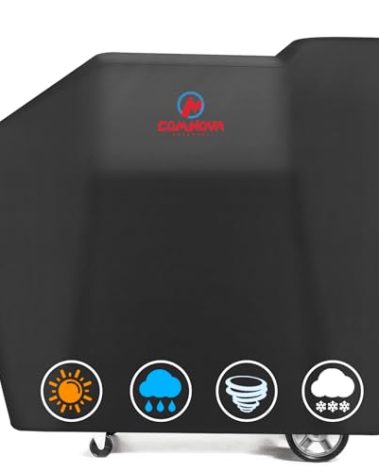 Comnova Grill Cover for Masterbuilt Gravity Series 800 Digital Charcoal Grill and Smoker, Waterproof & Heavy Duty, 600D Charcoal Grill Cover for MB20040221, Black (56" x 20" x 47")