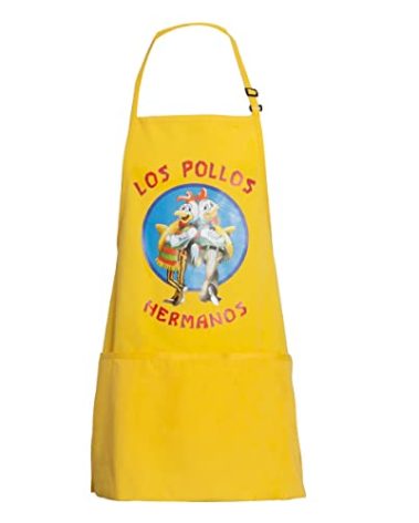 LOKETA Gustavo Fring Fried Chicken Restaurant Apron Yellow with pockets for Halloween Costume (Yellow)