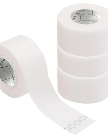 Silk Like Medical Tape - Durable Cloth Medical Tape - 1 in x 10yd, 4 Rolls - Surgical Tape Woven for Strongly Holding Large Dressings, Securing Splints, and Ideal for Long-Term Care